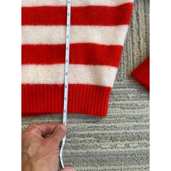 Diane Von Furstenberg DVF Red White Stripe Sweater / Small - Picture 4 of 5